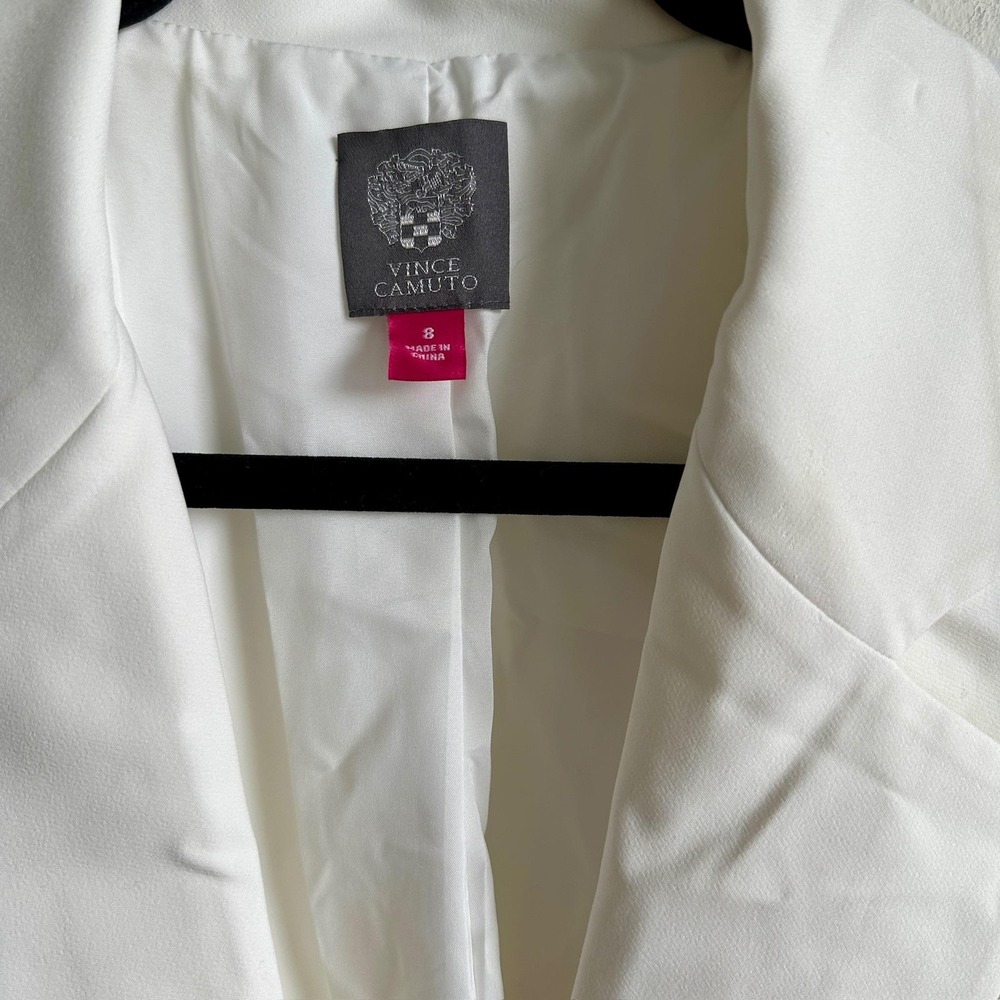 Vince Camuto Blazer Womens 8 New Ivory Garden Romance White Jacket Pockets NWT - Picture 3 of 11